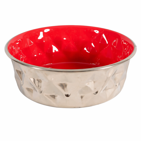 Zolux Miska dla psa Inox DIAMOND 1,8 l kol. czerwony