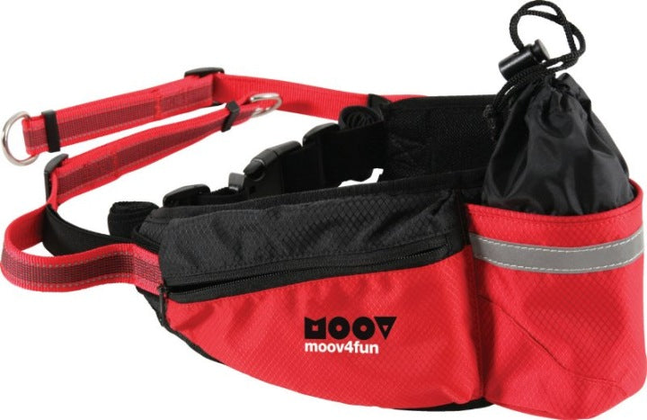 PAS DO JOGGINGU MOOV BIEGANIA BIODROWY NERKA czerwony