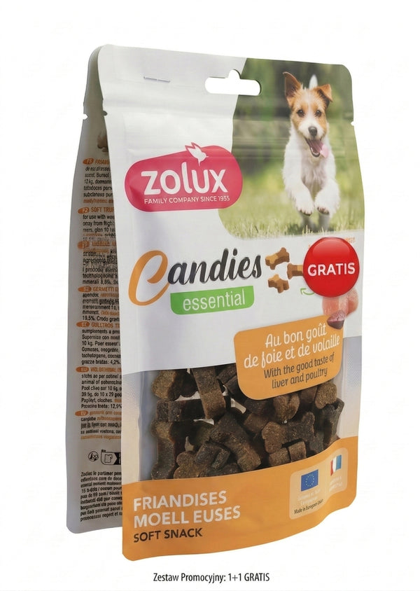Miękkie przysmaki treningowe dla psa CANDIES mini kostki 150g + 1 GRATIS