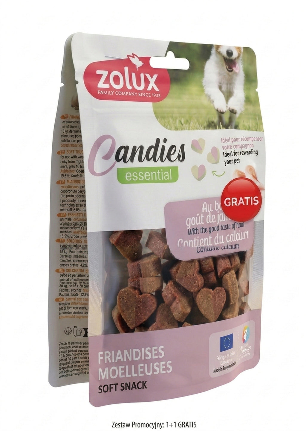 Miękkie przysmaki treningowe dla psa CANDIES mini serduszka 150g + 1 GRATIS