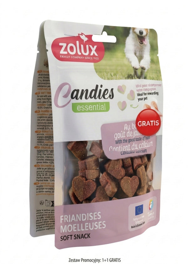 Miękkie przysmaki treningowe dla psa CANDIES mini serduszka 150g + 1 GRATIS