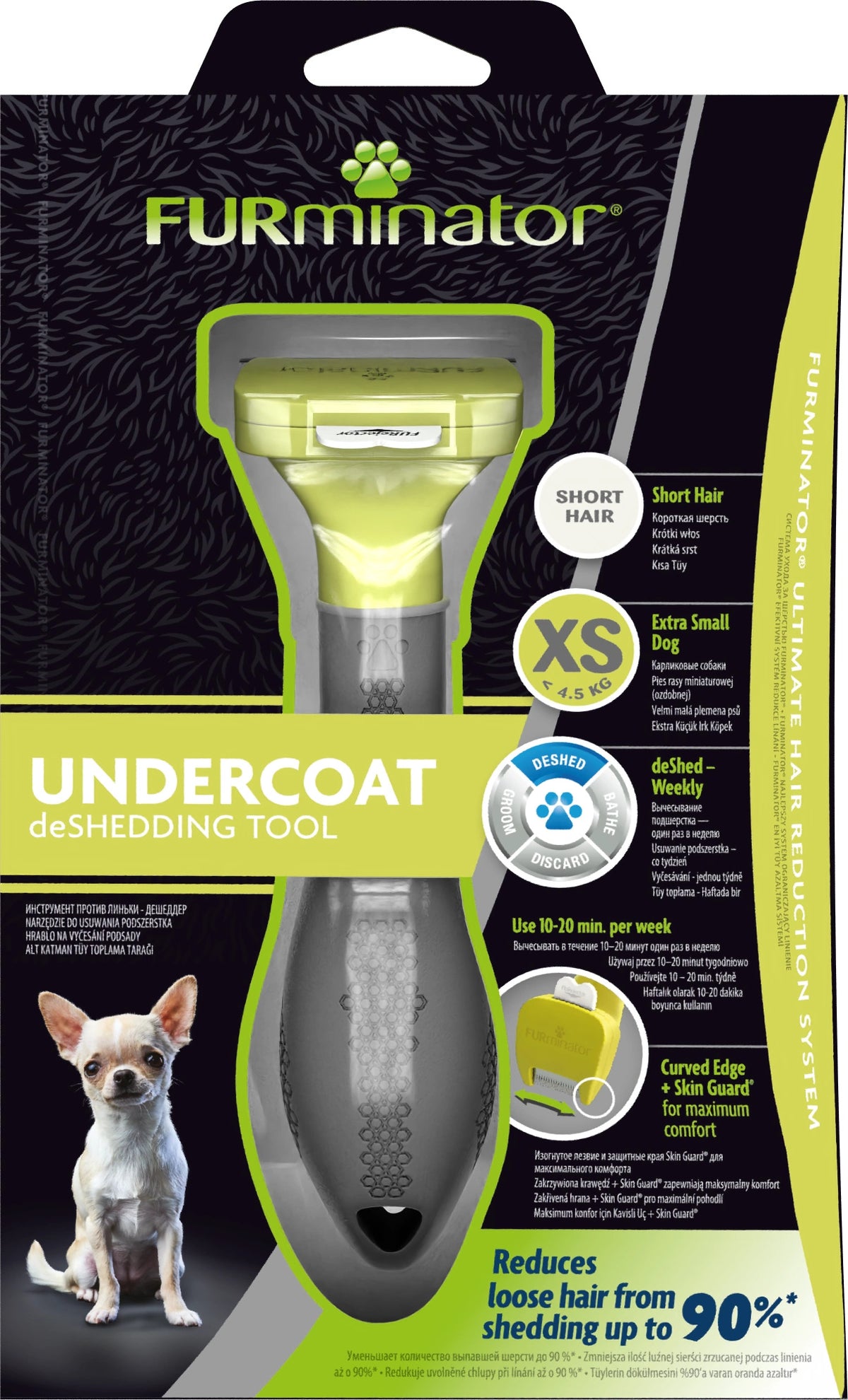 FURMINATOR Szczotka dla psów krótkowłosych - Toy Dog XS