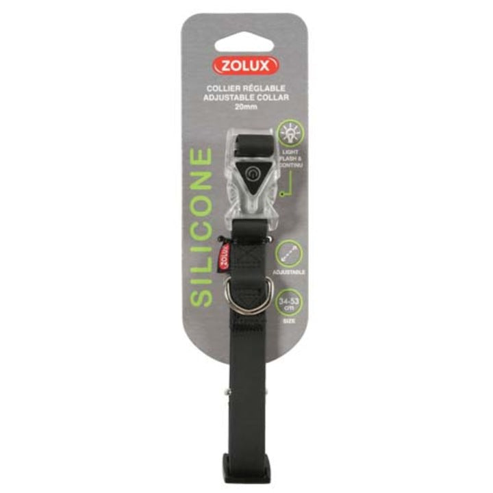 Obroża dla psa silikonowa 15 mm kol. czarny Zolux